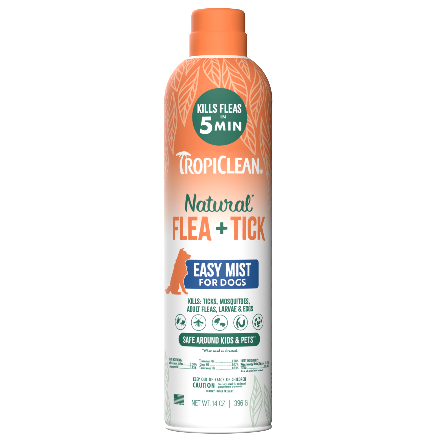 14oz Tropiclean Natural* Flea + Tick Dog + Home Easy Mist Spray - Flea & Tick